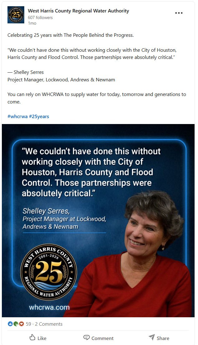 Linkedin Shelley Quote LinkedIn social post screenshot